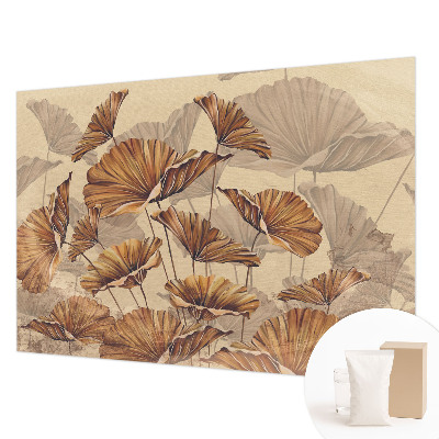 Papel mural texturado decorativo con motivo «Elegancia otoñal»