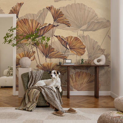 Papel mural texturado decorativo con motivo «Elegancia otoñal»