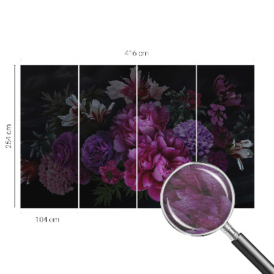 Mural decorativo con diseño de elegancia floral