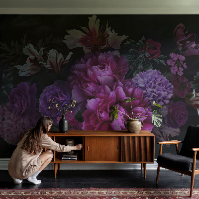 Mural decorativo con diseño de elegancia floral