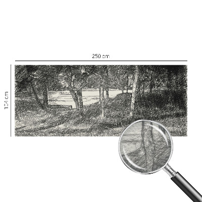 Fotomural decorativo para cabecero de cama con un paisaje tranquilo