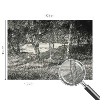 Fotomural decorativo para cabecero de cama con un paisaje tranquilo