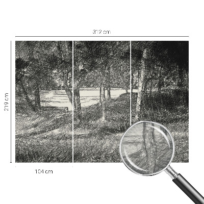 Fotomural decorativo para cabecero de cama con un paisaje tranquilo