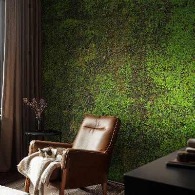 Papel mural con patrón decorativo con diseño de alfombra verde
