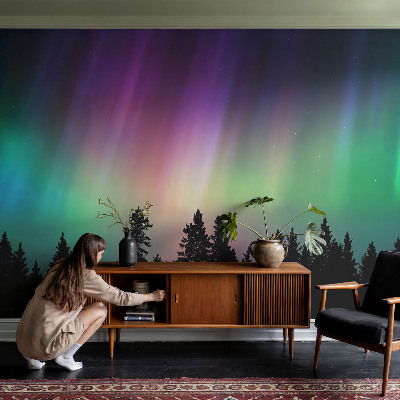 Mural de pared con estampado hermoso con un motivo de cielo mágico
