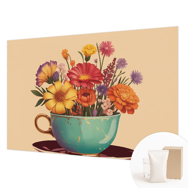 Fotomural decorativo para cabecero de cama con un ramo colorido