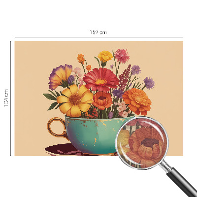 Fotomural decorativo para cabecero de cama con un ramo colorido