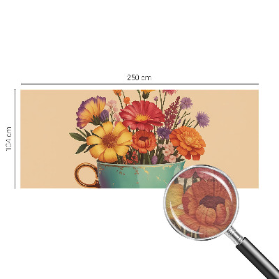 Fotomural decorativo para cabecero de cama con un ramo colorido