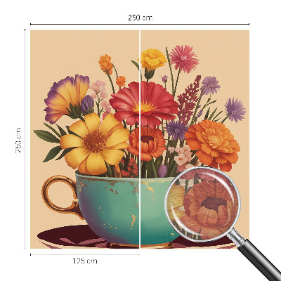 Fotomural decorativo para cabecero de cama con un ramo colorido