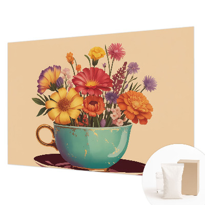 Fotomural decorativo para cabecero de cama con un ramo colorido