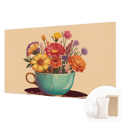 Fotomural decorativo para cabecero de cama con un ramo colorido