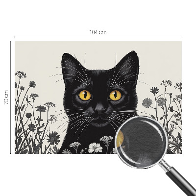 Papel mural con patrón decorativo con diseño de flores de gato