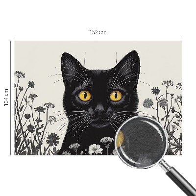 Papel mural con patrón decorativo con diseño de flores de gato