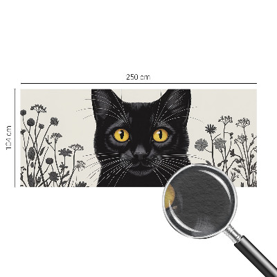 Papel mural con patrón decorativo con diseño de flores de gato