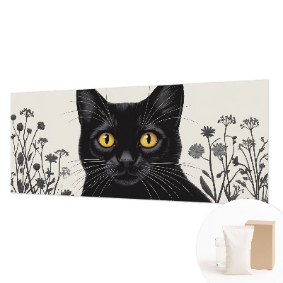 Papel mural con patrón decorativo con diseño de flores de gato