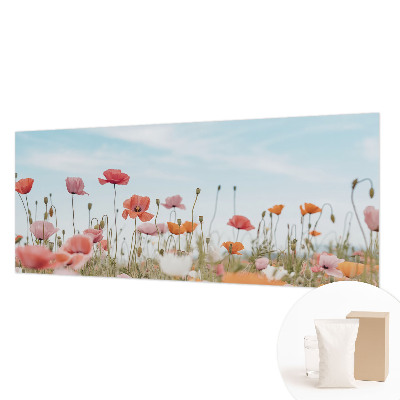 Mural de pared con estampado hermoso con diseño de flores de amapola