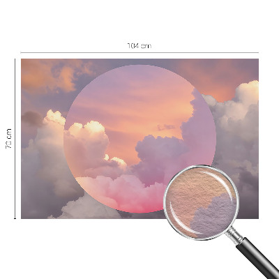 Papel mural texturado decorativo con diseño de nubes etéreas