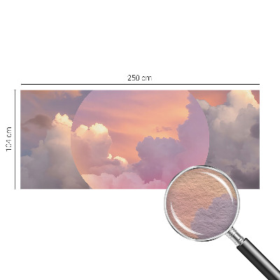 Papel mural texturado decorativo con diseño de nubes etéreas