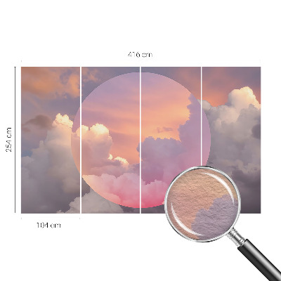 Papel mural texturado decorativo con diseño de nubes etéreas