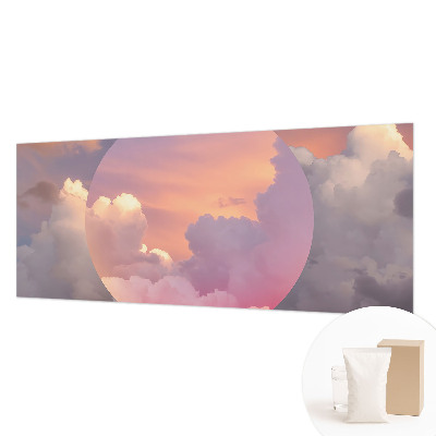 Papel mural texturado decorativo con diseño de nubes etéreas