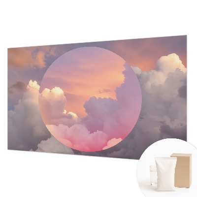 Papel mural texturado decorativo con diseño de nubes etéreas