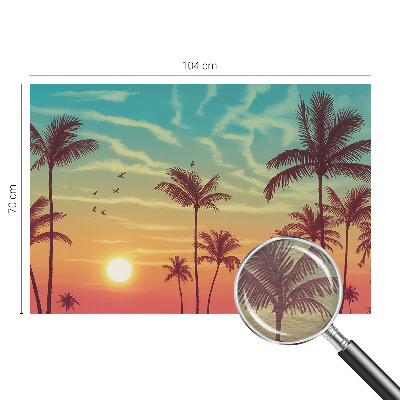 Papel mural texturado decorativo con motivo de paisaje tropical