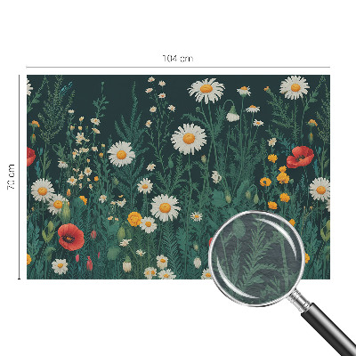 Papel mural con patrón decorativo con diseño de flores silvestres