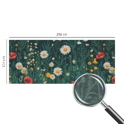 Papel mural con patrón decorativo con diseño de flores silvestres