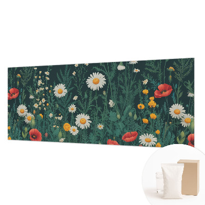 Papel mural con patrón decorativo con diseño de flores silvestres
