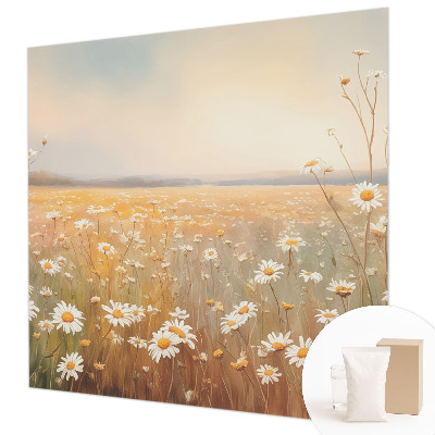 Mural de pared con estampado hermoso con motivo de prado de flores