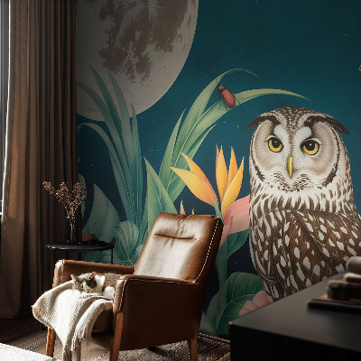 Papel mural texturado decorativo con diseño Safari lunar