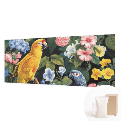 Mural de pared con estampado hermoso con motivo de aves exóticas