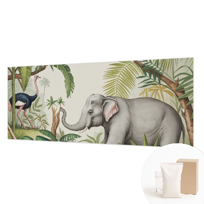 Papel mural con patrón decorativo con una escena exótica