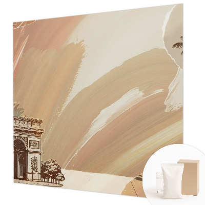 Papel mural con patrón decorativo con un motivo de viaje exótico
