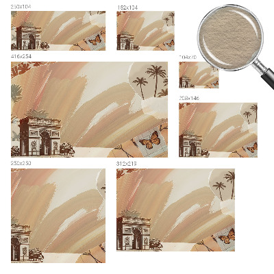 Papel mural con patrón decorativo con un motivo de viaje exótico