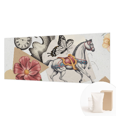 Mural de pared con estampado hermoso con diseño de flores de estilo antiguo