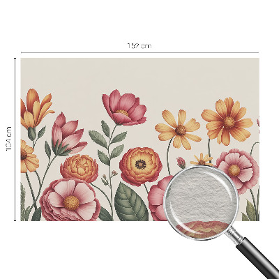 Papel mural texturado decorativo con motivo de arreglo floral