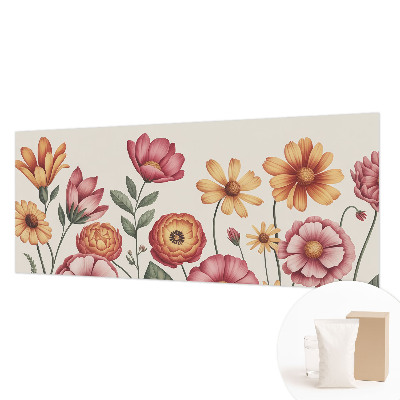 Papel mural texturado decorativo con motivo de arreglo floral