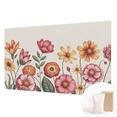 Papel mural texturado decorativo con motivo de arreglo floral