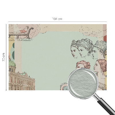 Fotomural decorativo para cabecero de cama con un collage clásico