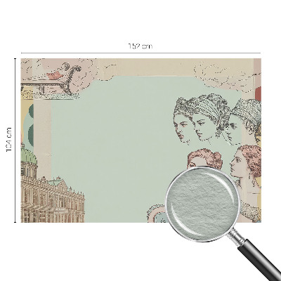 Fotomural decorativo para cabecero de cama con un collage clásico