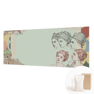 Fotomural decorativo para cabecero de cama con un collage clásico