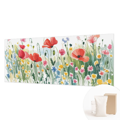 Mural de pared con estampado hermoso con el motivo 'Pradera de verano'