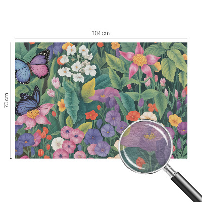 Papel mural texturado decorativo con un diseño de explosión de flores