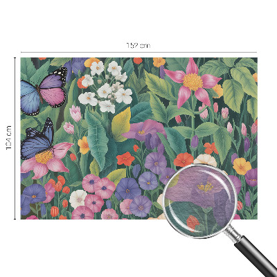 Papel mural texturado decorativo con un diseño de explosión de flores