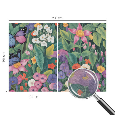 Papel mural texturado decorativo con un diseño de explosión de flores