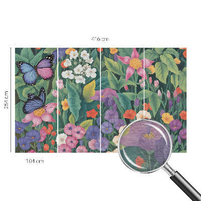 Papel mural texturado decorativo con un diseño de explosión de flores