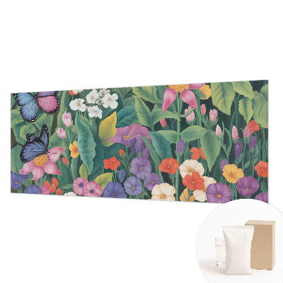 Papel mural texturado decorativo con un diseño de explosión de flores