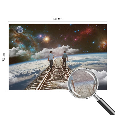 Mural decorativo con diseño de viaje espacial