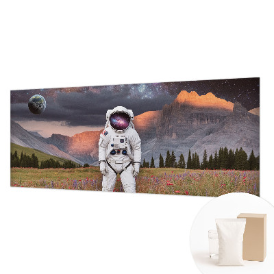 Papel mural con patrón decorativo con diseño de paisaje cósmico